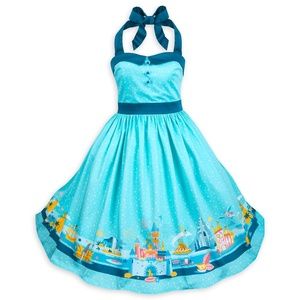 ISO Disney Magic Kingdom Disneyland Blue Dress